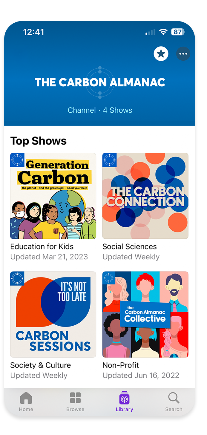the carbon almanac podcast network